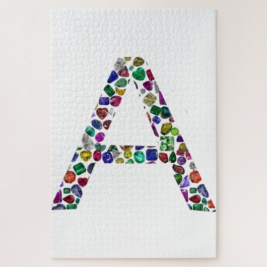 Initial Letter A, Monogram Modern Stylish Trendy Puzzle (Vertikal)