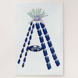 Initial Letter A, Monogram Modern Stylish Trendy Puzzle