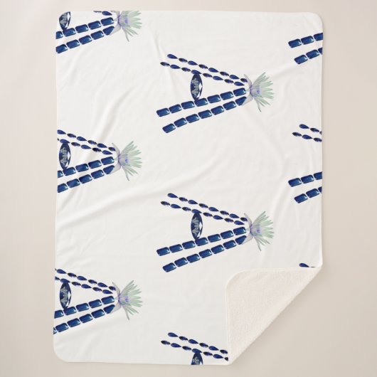 Initial Letter A, Monogram Modern Stylish Trendy Sherpadecke (Vorderseite)