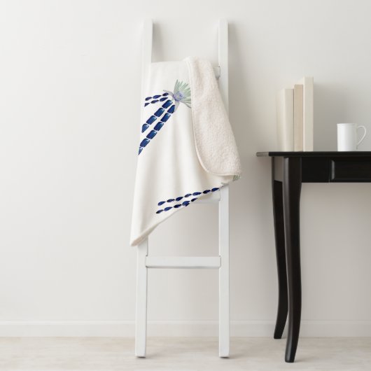 Initial Letter A, Monogram Modern Stylish Trendy Sherpadecke (Beispiel)