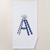 Initial Letter A, Monogram Modern Stylish Trendy Strandtuch (Vorderseite)
