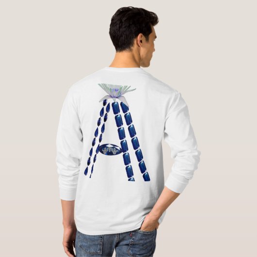 Initial Letter A, Monogram Modern Stylish Trendy T-Shirt (Schwarz voll)