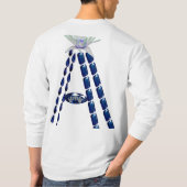 Initial Letter A, Monogram Modern Stylish Trendy T-Shirt (Rückseite)