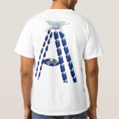 Initial Letter A, Monogram Modern Stylish Trendy T-Shirt (Rückseite)
