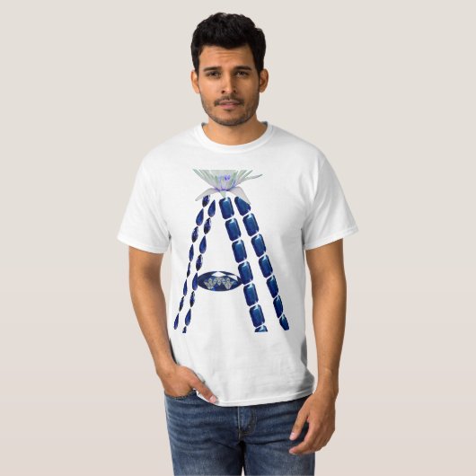 Initial Letter A, Monogram Modern Stylish Trendy T-Shirt (Vorne ganz)