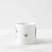 Initial Letter C Floral Butterfly Monogramm Espressotasse (Vorderseite)
