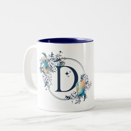 Initial - Letter D Zweifarbige Tasse (Vorderseite Links)