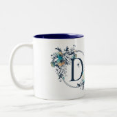 Initial - Letter D Zweifarbige Tasse (Links)
