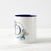 Initial - Letter D Zweifarbige Tasse (Mittel)