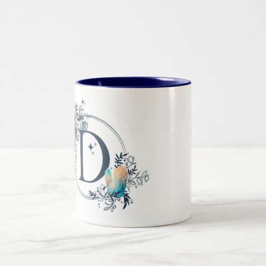 Initial - Letter D Zweifarbige Tasse (Mittel)