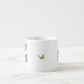 Initial Letter G Floral Butterfly Monogramm Espressotasse (Vorderseite)