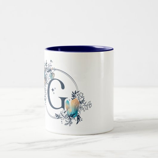 Initial - Letter G Zweifarbige Tasse (Mittel)