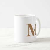 Initial Letter Gold Monogram Modern Kaffeetasse (VorderseiteRechts)