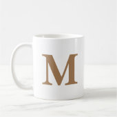 Initial Letter Gold Monogram Modern Kaffeetasse (Links)