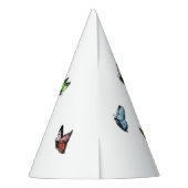 Initial Letter H Floral Butterfly Monogramm Partyhütchen (Rückseite)