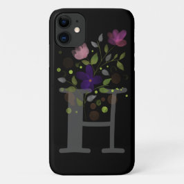 Initial Letter H Plus Blumendesign Case-Mate iPhone Hülle