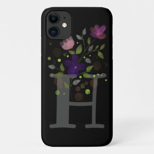Initial Letter H Plus Blumendesign Case-Mate iPhone Hülle