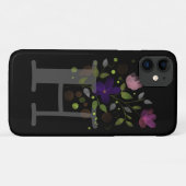 Initial Letter H Plus Blumendesign Case-Mate iPhone Hülle (Rückseite (Horizontal))