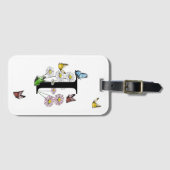 Initial Letter I Floral Butterfly Monogramm Gepäckanhänger (Vorderseite (Horizontal))