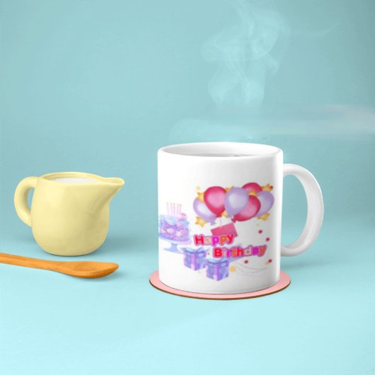 Initial Letter KTeal Monogram Modern-happybirthday Tasse