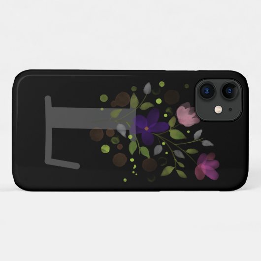 Initial Letter L Plus floral Design Case-Mate iPhone Hülle (Rückseite (Horizontal))