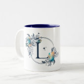 Initial - Letter L Zweifarbige Tasse (Vorderseite Links)