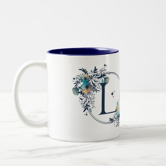 Initial - Letter L Zweifarbige Tasse (Links)