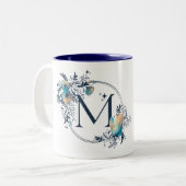 Initial - Letter m Zweifarbige Tasse (Vorderseite Links)