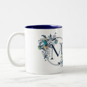 Initial - Letter m Zweifarbige Tasse (Links)