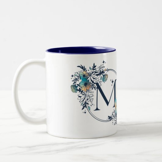 Initial - Letter m Zweifarbige Tasse (Links)