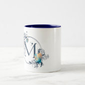 Initial - Letter m Zweifarbige Tasse (Mittel)