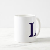 Initial Letter Mit Monogramm Modern Stylish Letter Kaffeetasse (VorderseiteRechts)