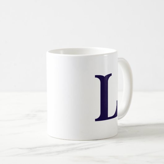 Initial Letter Mit Monogramm Modern Stylish Letter Kaffeetasse (VorderseiteRechts)
