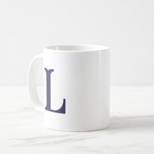 Initial Letter Mit Monogramm Modern Stylish Letter Kaffeetasse (Vorderseite Links)