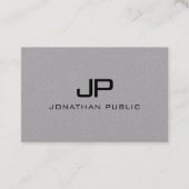 Initial Letter Monogram Elegant Moderne Vorlage Visitenkarte (Vorderseite)