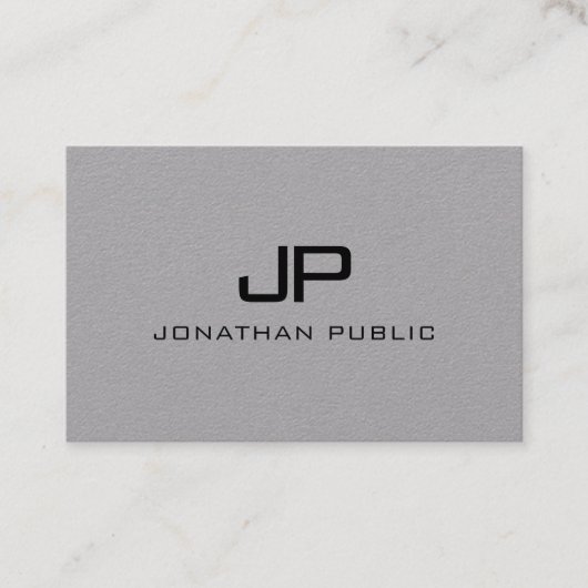 Initial Letter Monogram Elegant Moderne Vorlage Visitenkarte (Vorderseite)