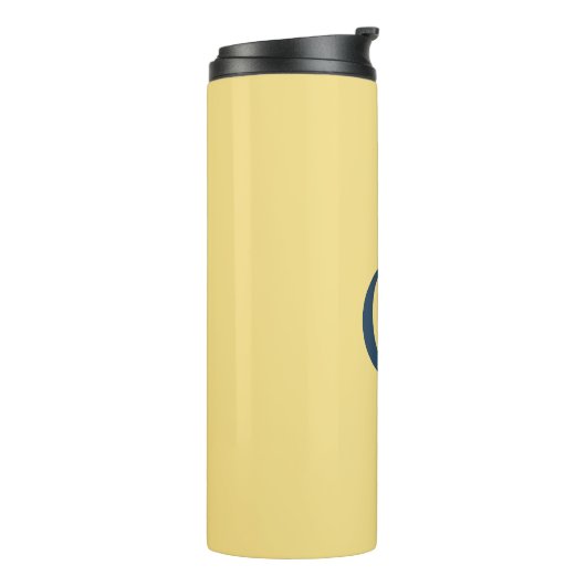 Initial Letter Monogram Jasmine Slate Grey Plain Thermosbecher (Nach links gedreht)