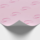 Initial Letter Monogram Light Pink Plain Chic Geschenkpapier (Ecke)