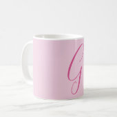 Initial Letter Monogram Light Pink Plain Chic Kaffeetasse (Vorderseite Links)