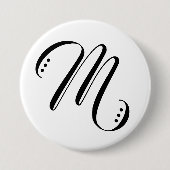 Initial Letter Monogram Modern Button (Vorderseite)