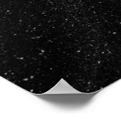 Initial Letter Monogram Modern Chic Black Sand Poster (Ecke)