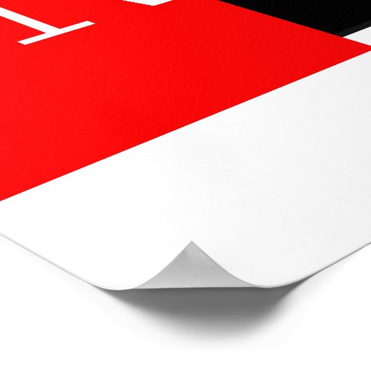 Initial Letter Monogram Modern Stilvoll Poster (Ecke)