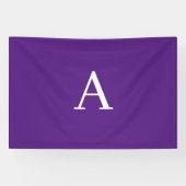 Initial Letter Monogram Modern Style Lila Banner (Horizontal)