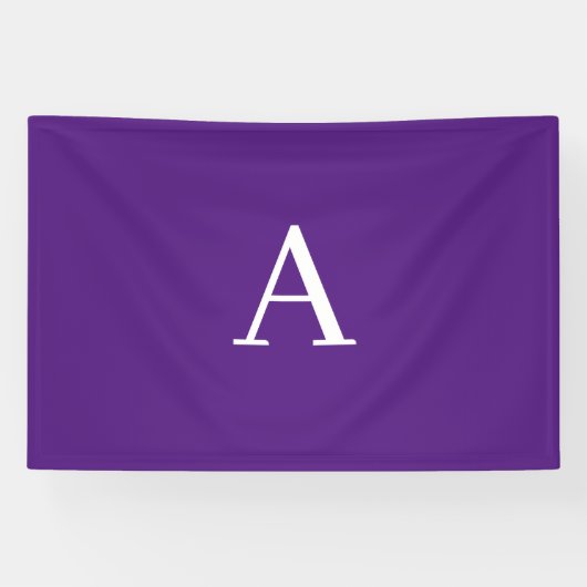 Initial Letter Monogram Modern Style Lila Banner (Horizontal)