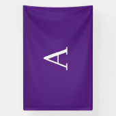 Initial Letter Monogram Modern Style Lila Banner (Vertikal)