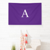 Initial Letter Monogram Modern Style Lila Banner (InSitu)