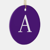 Initial Letter Monogram Modern Style Lila & blau Keramik Ornament (Rechts)