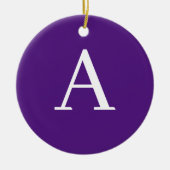 Initial Letter Monogram Modern Style Lila & blau Keramik Ornament (Vorne)