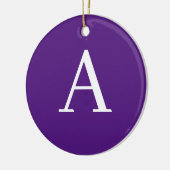 Initial Letter Monogram Modern Style Lila & blau Keramik Ornament (Links)