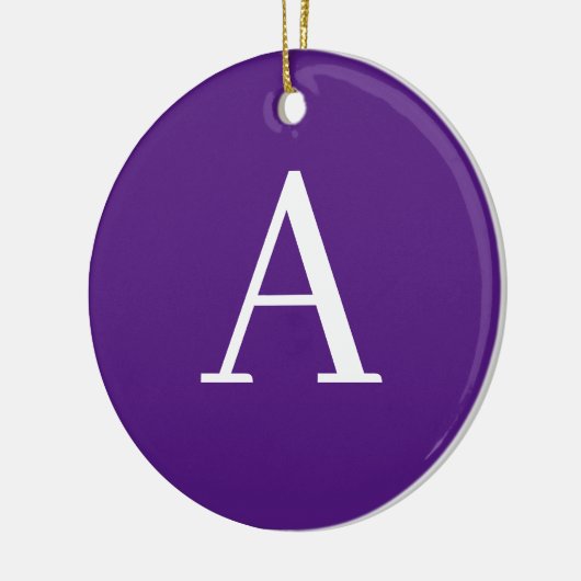 Initial Letter Monogram Modern Style Lila & blau Keramik Ornament (Links)